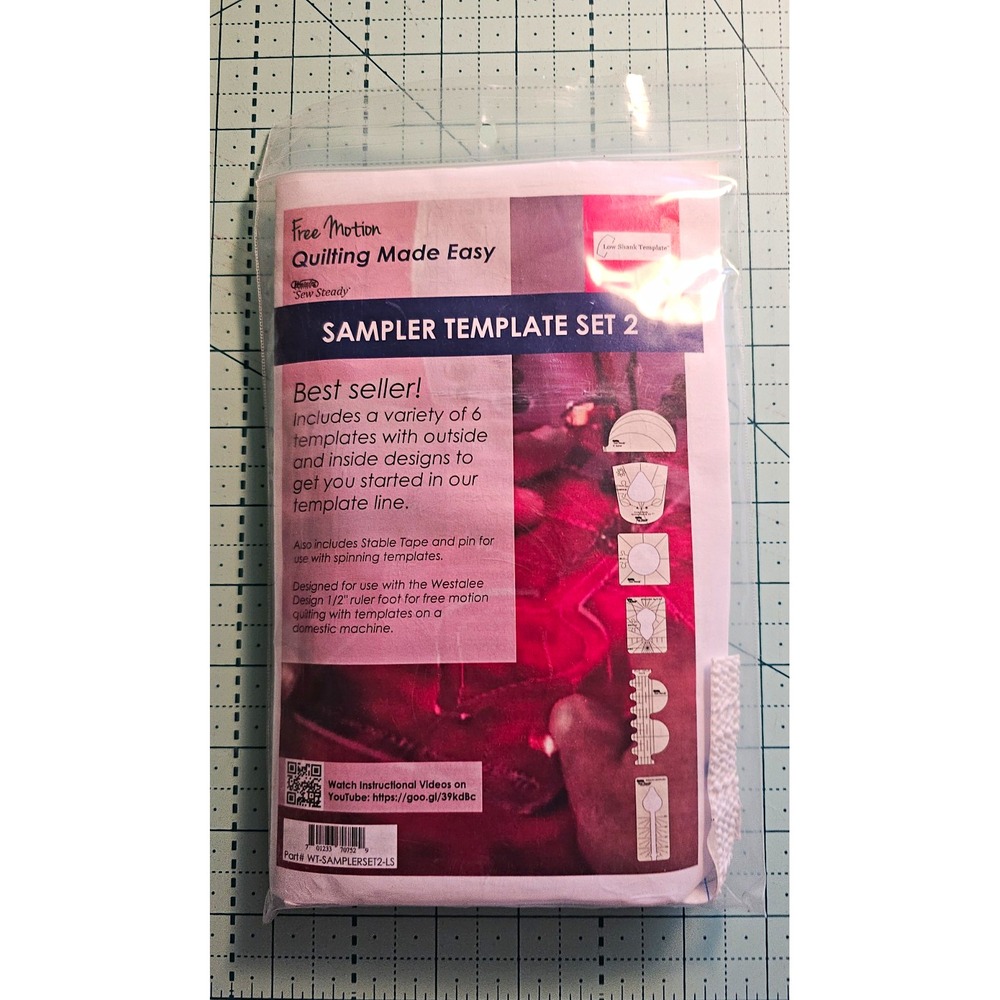 Sew Steady Free Motion Quilting Made Easy Sampler Template Set 2